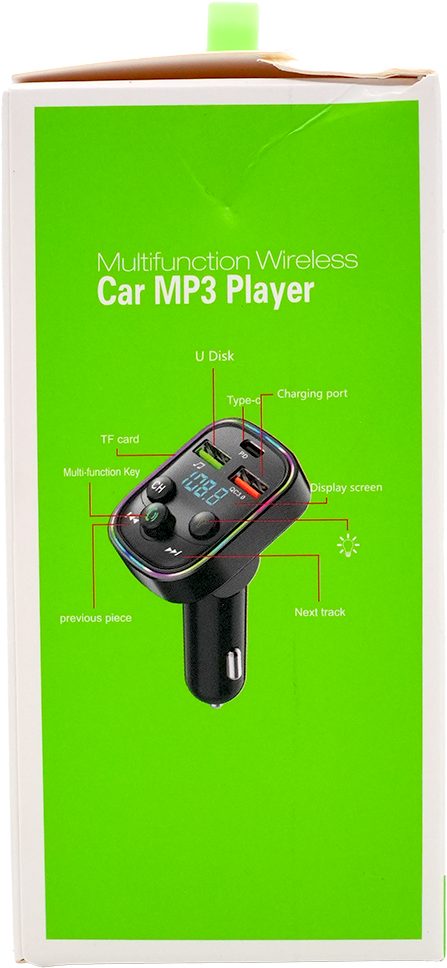 Hızlı Şarj ve Bluetooth Destekli Çok Fonksiyonlu Araç Şarj ve FM Verici