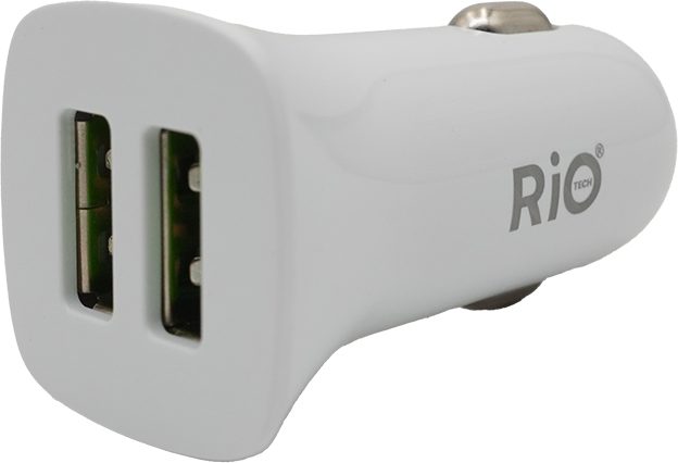 Rio Tech Çift USB Araç Şarj Cihazı 2.4A Hızlı Ve Güvenli Şarj