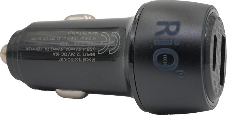 Rio Tech RIO-C07 48W Hızlı Araç Şarj Cihazı PD 3.0 QC 3.0