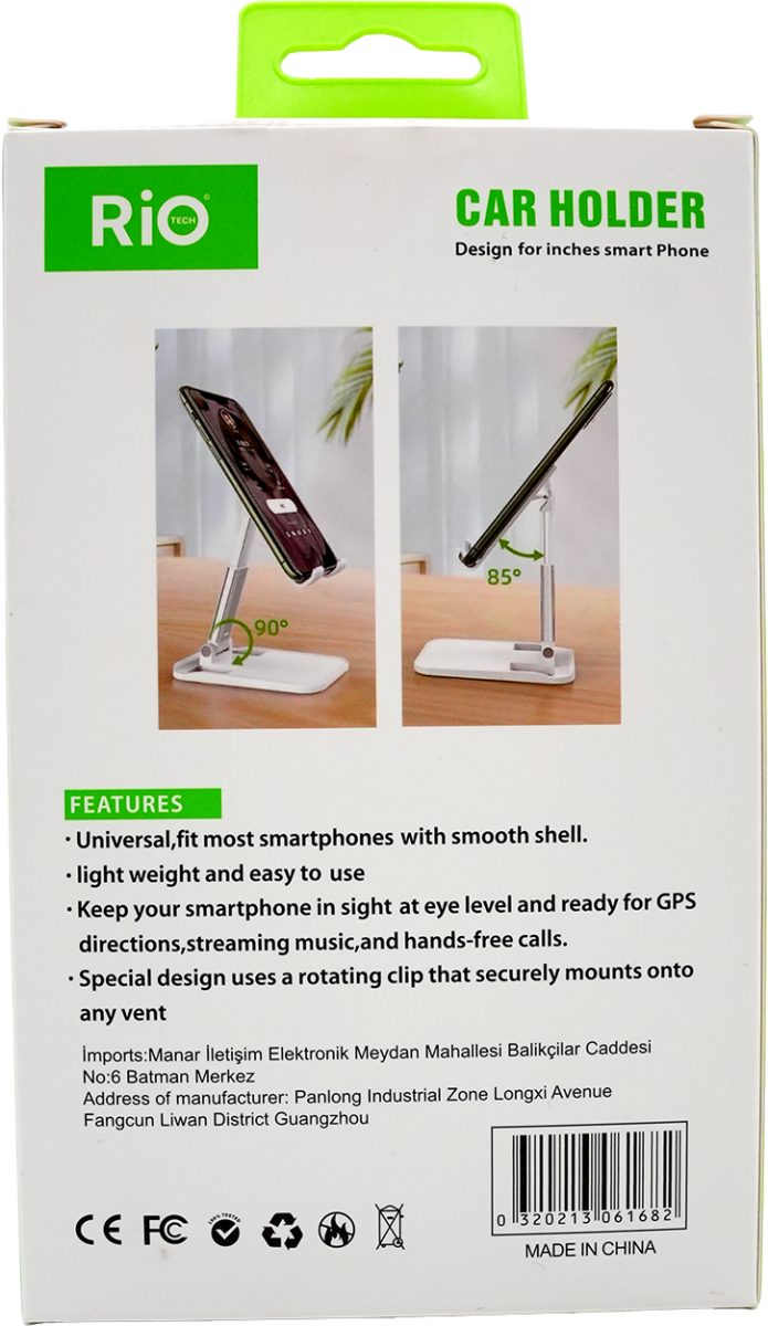 Rio Tech Manyetik Telefon Tutucu - Kullanışlı ve Stabil Masa Standı
