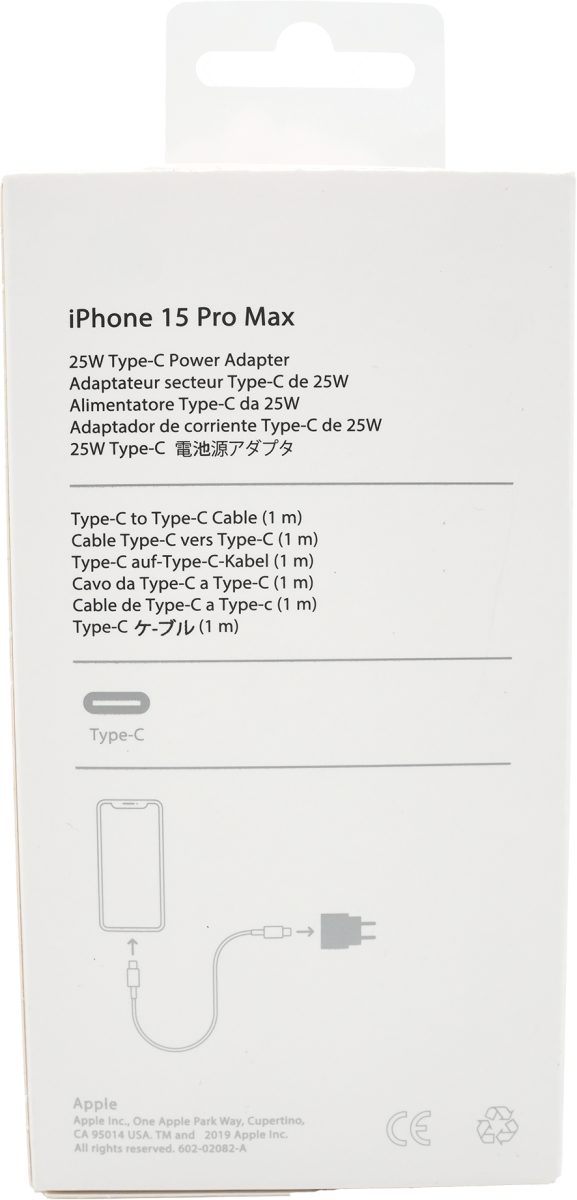 iPhone 15 Pro Max Type-C 25W Güç Adaptörü ile Type-C Şarj Kablosu Paketi