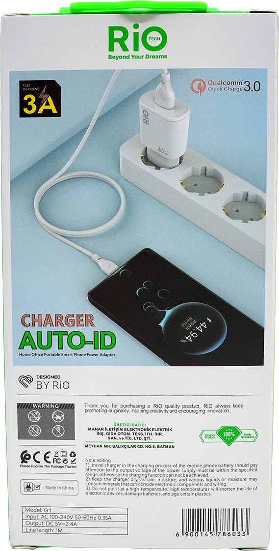 20W Hızlı Şarj USB Adaptör ve Kablo Seti