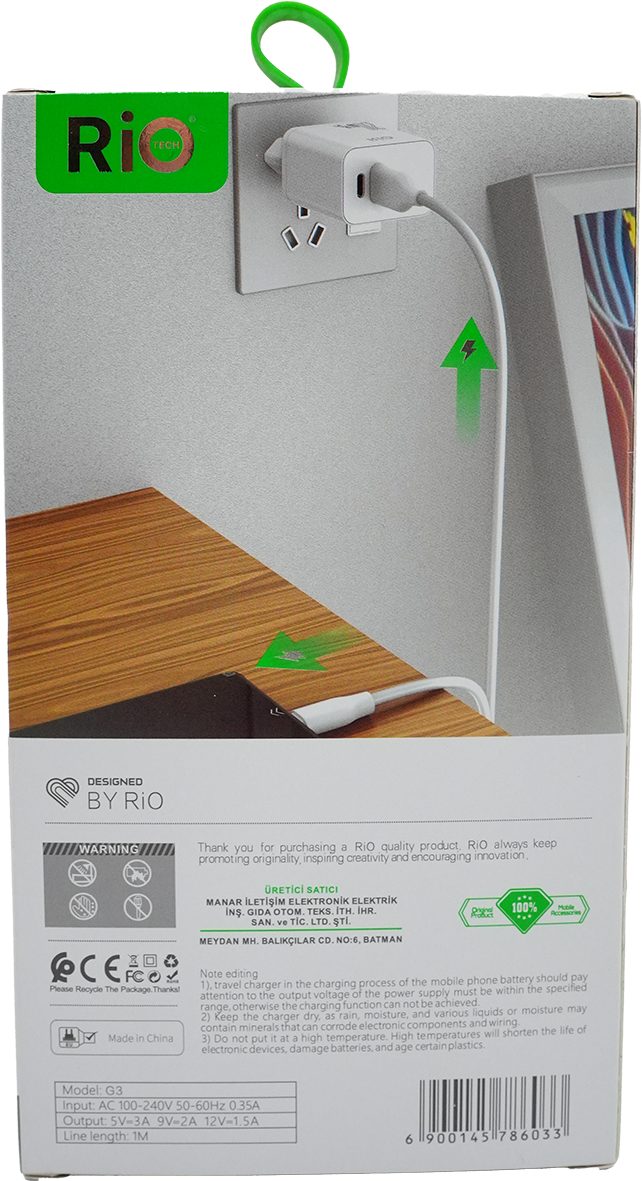 20W Power Delivery USB Hızlı Şarj Adaptörü ve Kablo Seti