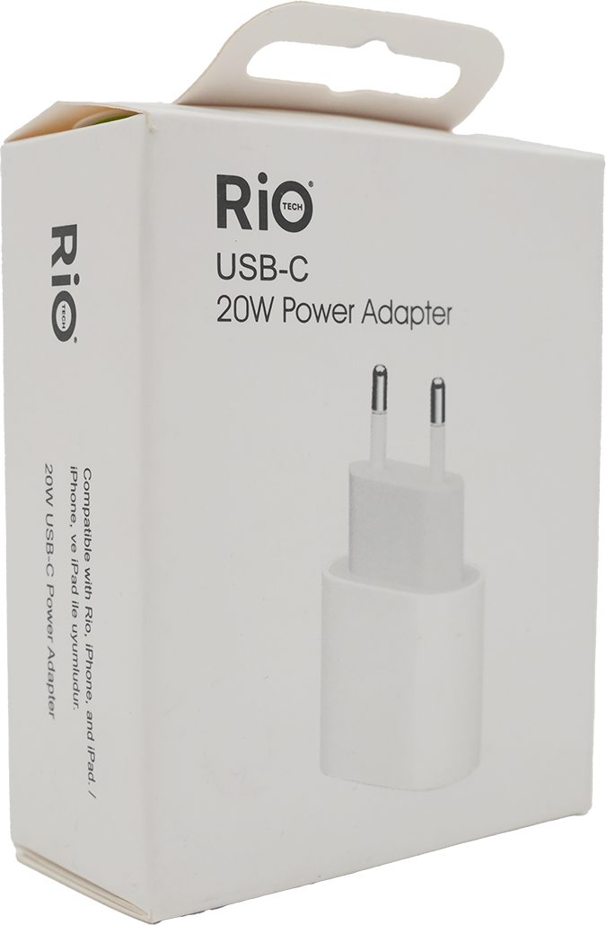 Rio Tech USB-C 20W Power Adapter Hızlı ve Güvenilir Şarj Çözümü