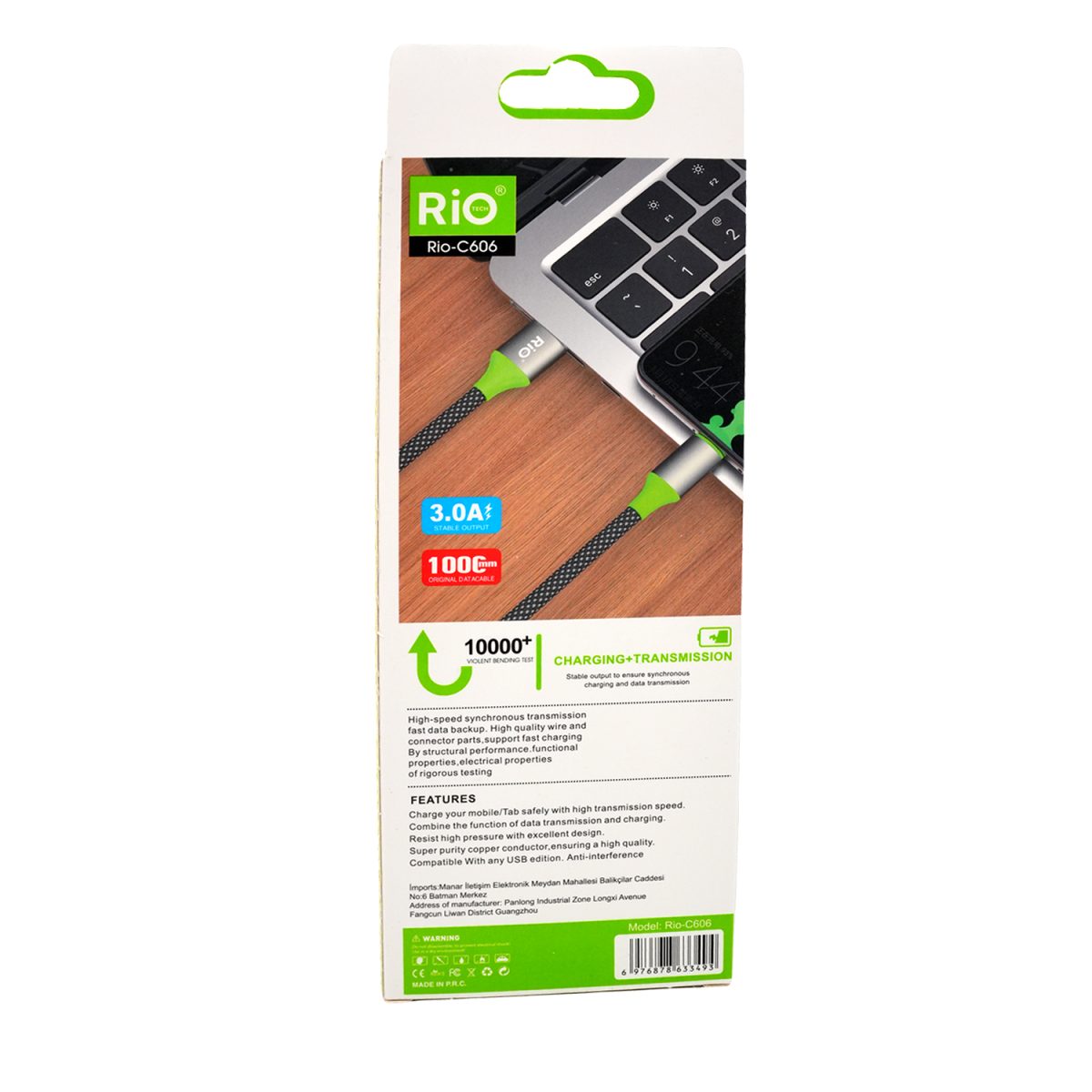 USB / TYPE-C Hızlı Şarj Data Kablosu 100 cm