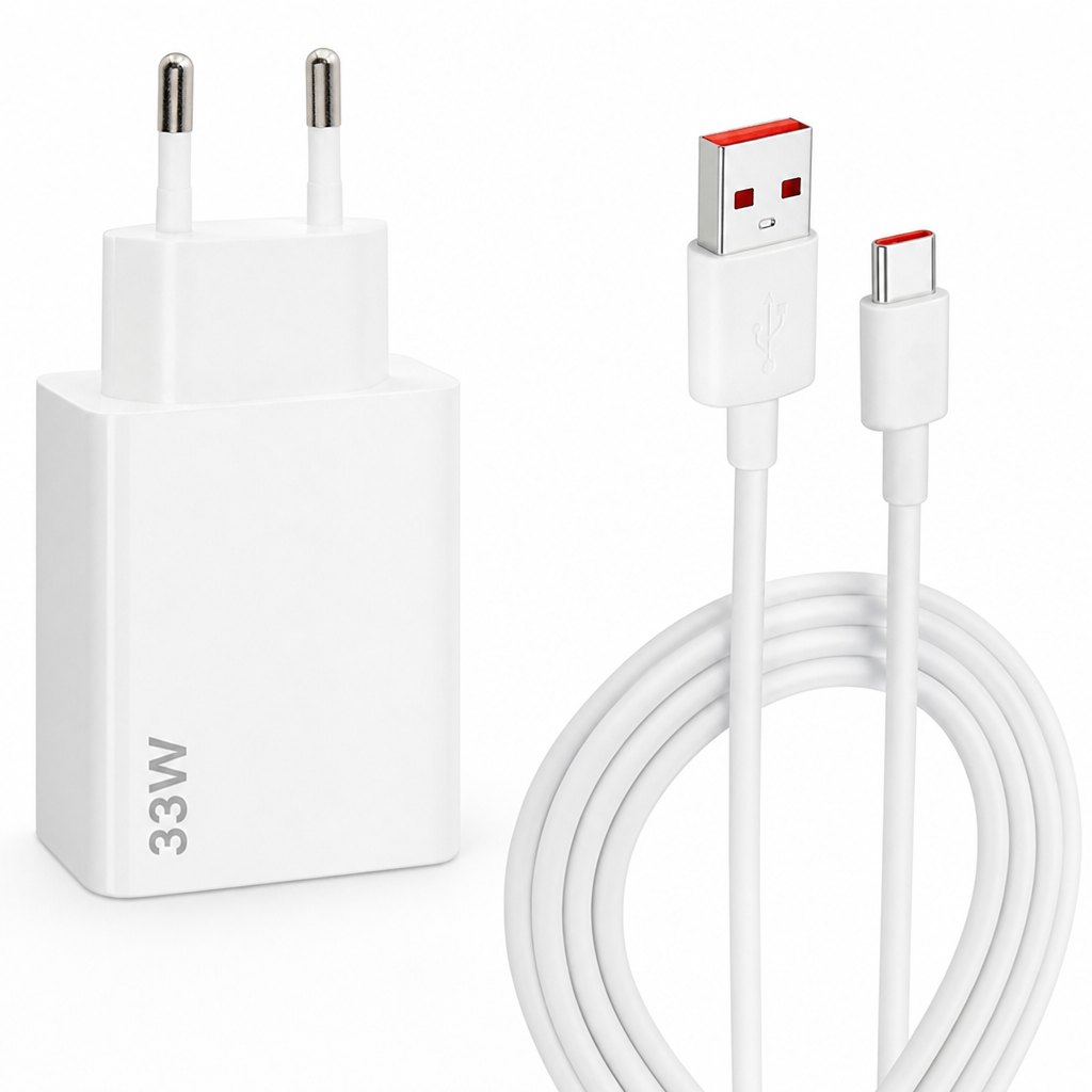 Hızlı şarj adaptörü USB / TYPE-C Kablo Seti