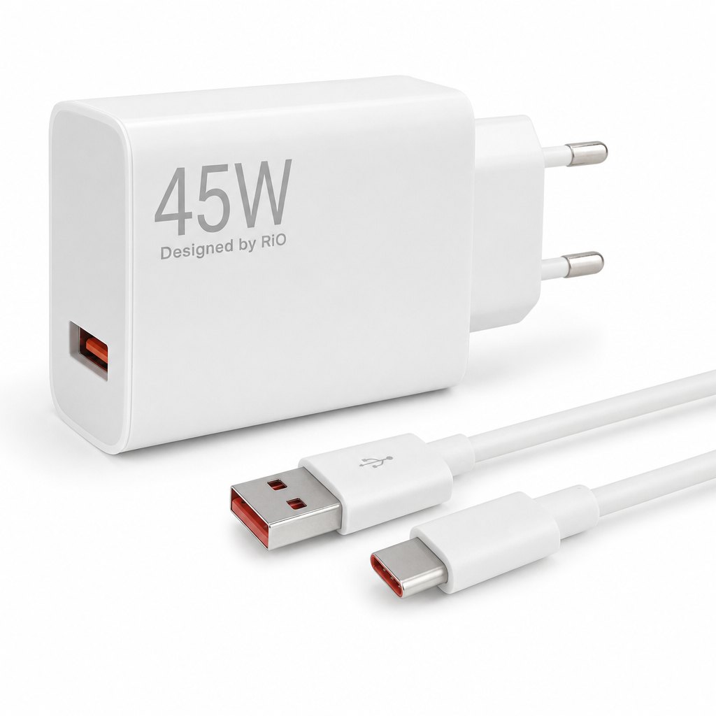 45W hızlı şarj adaptörü ve TYPE-C kablosu seti