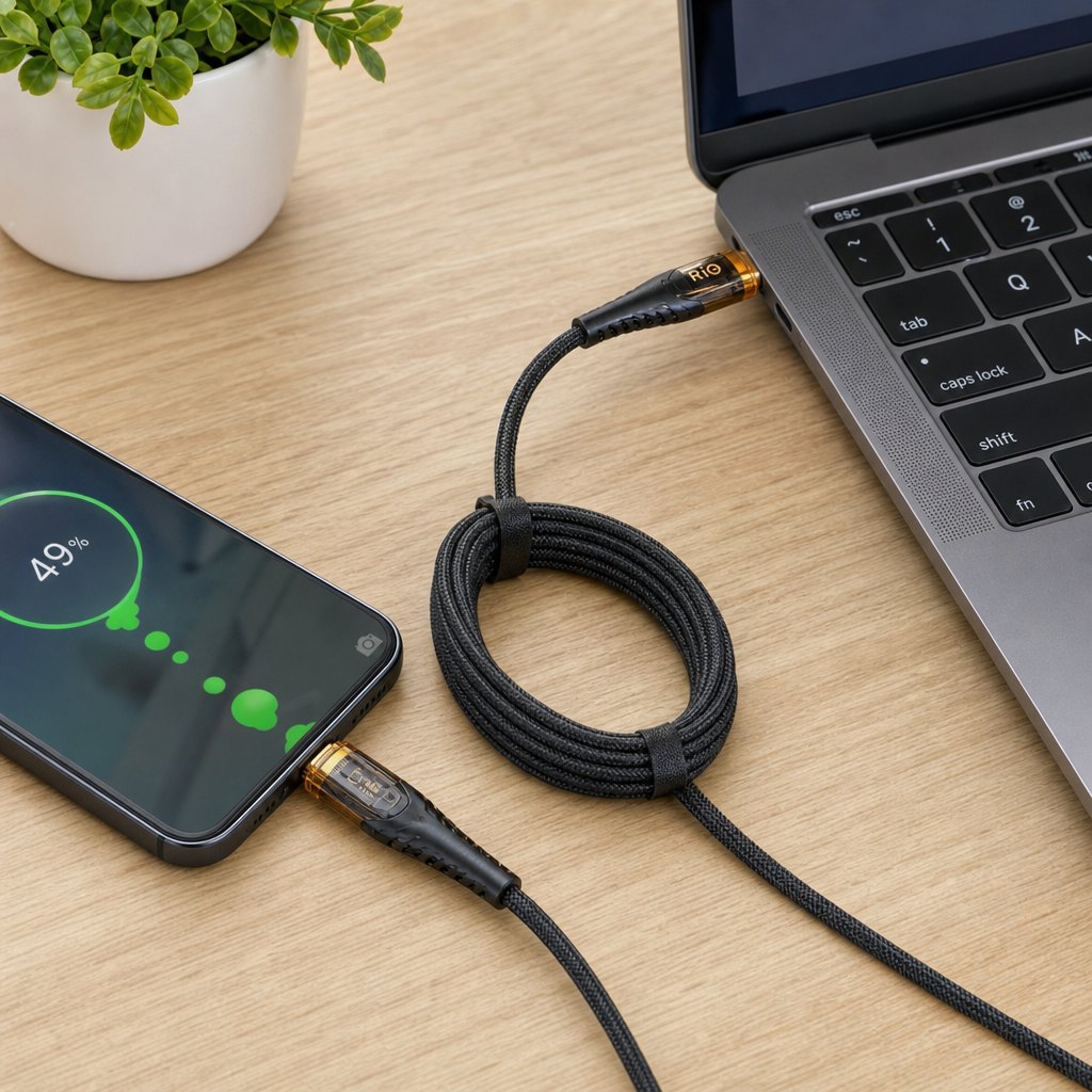60W Type-C to Type-C Hızlı Şarj Kablosu 1 Metre Data Desteği