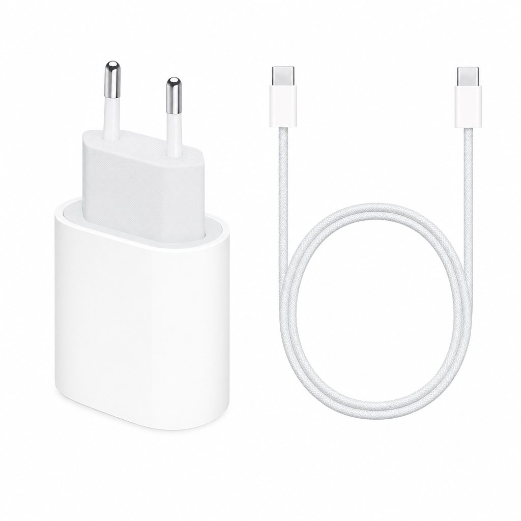 İphone 16 USB-C 35W Güç Adaptörü ve USB-C to C Kablo Seti Hızlı Şarj Destekli