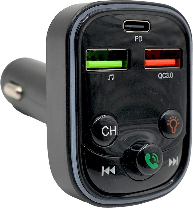 Hızlı Şarj ve Bluetooth Destekli Çok Fonksiyonlu Araç Şarj ve FM Verici