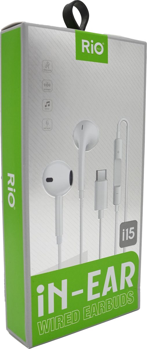 Rio Tech i15 In-Ear Kablolu Kulaklık Beyaz USB-C