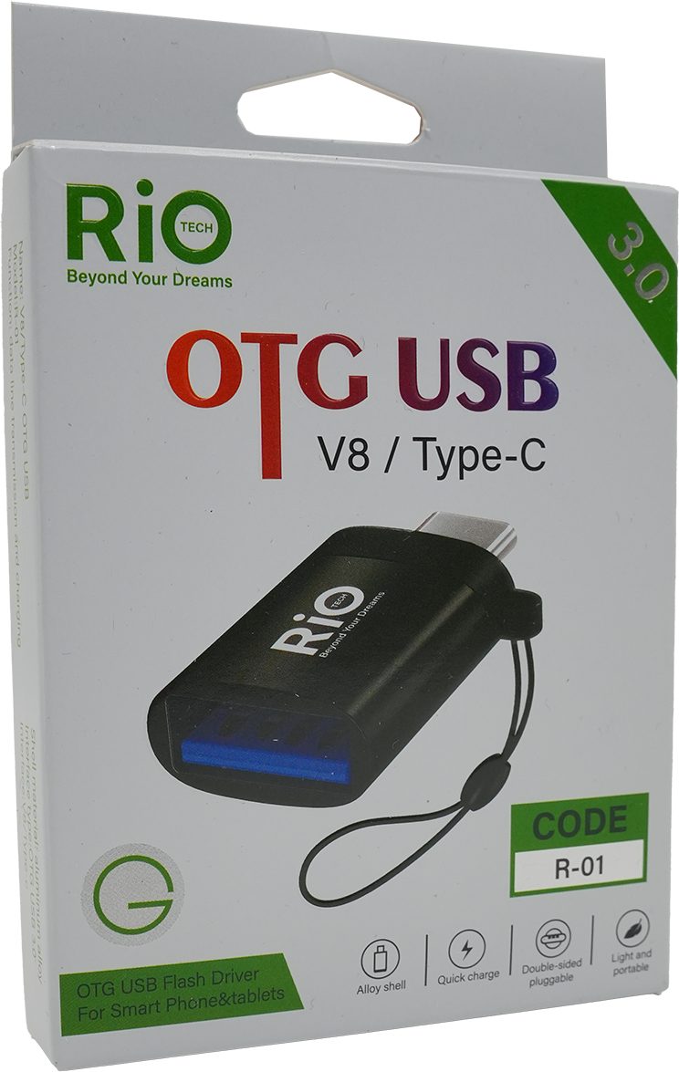 Rio Tech OTG USB 3.0 V8 / Type-C Adaptör - Hızlı ve Pratik Bağlantı