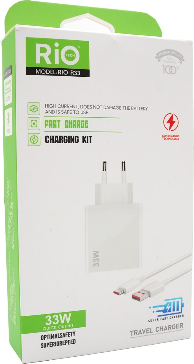 Hızlı şarj adaptörü USB / TYPE-C Kablo Seti